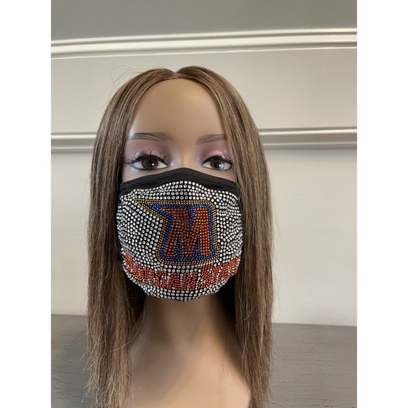 Morgan State University Bling Rhinestone Face Mask - Picture 3 of 14
